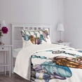 thumbnail image 3 of Ambesonne Feather Quilted Bedspread Set 2 Pcs, Ornate Dreamcatcher, Twin Size, Multicolor, 3 of 5