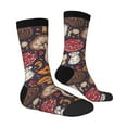 thumbnail image 2 of Goofa Forest Wild Mushroom Printed Men's Crew Socks, Soft Durable Breathable Moisture-Wicking with Odor Control Cotton socks, 2 of 9