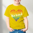thumbnail image 2 of MEZZALL T-Shirt à Col Rond Imprimé Lettres pour Enfants Unisexe, Jaune, 3-4 Ans, 2 of 4