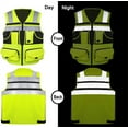 thumbnail image 4 of Kasa Style High-Visibility Reflective Safety Vest with 3M, Multi-Pocket, Unisex Design - Durable Workwear for Men and Women, Ideal for Construction Workers & Outdoor Safety (Yellow, 7X-Large), 4 of 9