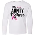 thumbnail image 3 of Inktastic Breast Cancer Awareness My Aunty is a Fighter Long Sleeve Youth T-Shirt, 3 of 5
