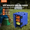 thumbnail image 2 of VEVOR Insulated Food Pan Carrier, 82 Qt Hot Box for Catering, LLDPE Food Box Carrier with One-Piece Buckle, Front Loading Food Warmer with Handles, End Loader with Wheels for Restaurant, Canteen, etc., 2 of 8
