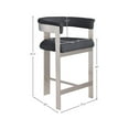 thumbnail image 3 of Meridian Furniture Romeo Black Boucle Fabric Counter Stool (Set of 2), 3 of 7