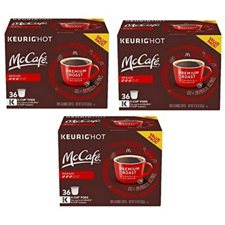 Mccafe Premium Roast Coffee K-Cup Pods, 36 Count, 12.4 Ounce (Pack Of 3)