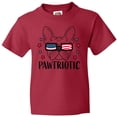 thumbnail image 3 of Inktastic Pawtriotic with French Bulldog  in American Flag Sunglasses Youth T-Shirt, 3 of 5