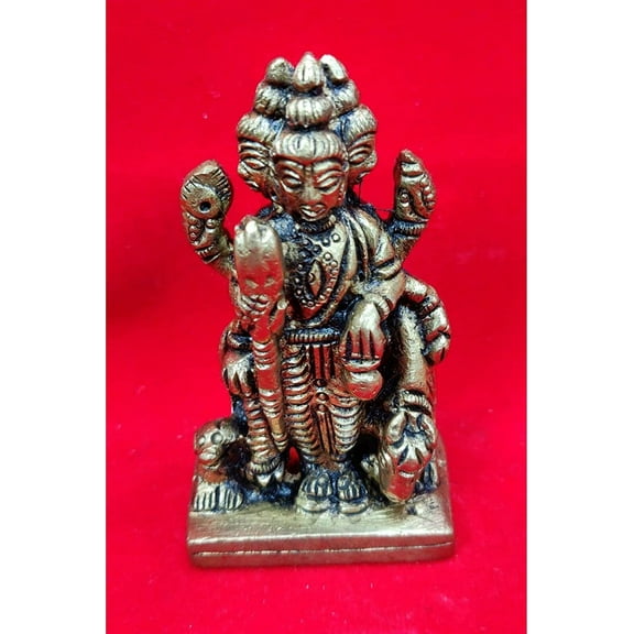 Lord Dattatreya Statue Trimurti Brahma Vishnu Mahesh Tridev Figurine Dattatreya Bhagwaan Brass Dattatreya Small Statue for Temple Pooja Altar Avatar of Trinity Adi Guru Statue - AtoZ India Cart