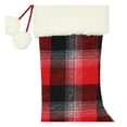 thumbnail image 3 of Holiday time plaid stocking,21 inch, red and black colour, 3 of 4