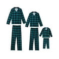 thumbnail image 2 of INSPIRE CHIC Women's Family 2pcs Pajama Sets Christmas Plaid Long Sleeve Tee with Pants Loungewear M Women's Green, 2 of 5