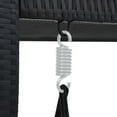 thumbnail image 4 of vidaXL 3-Seater Garden Swing Bench with Canopy Poly Rattan Black, 4 of 4