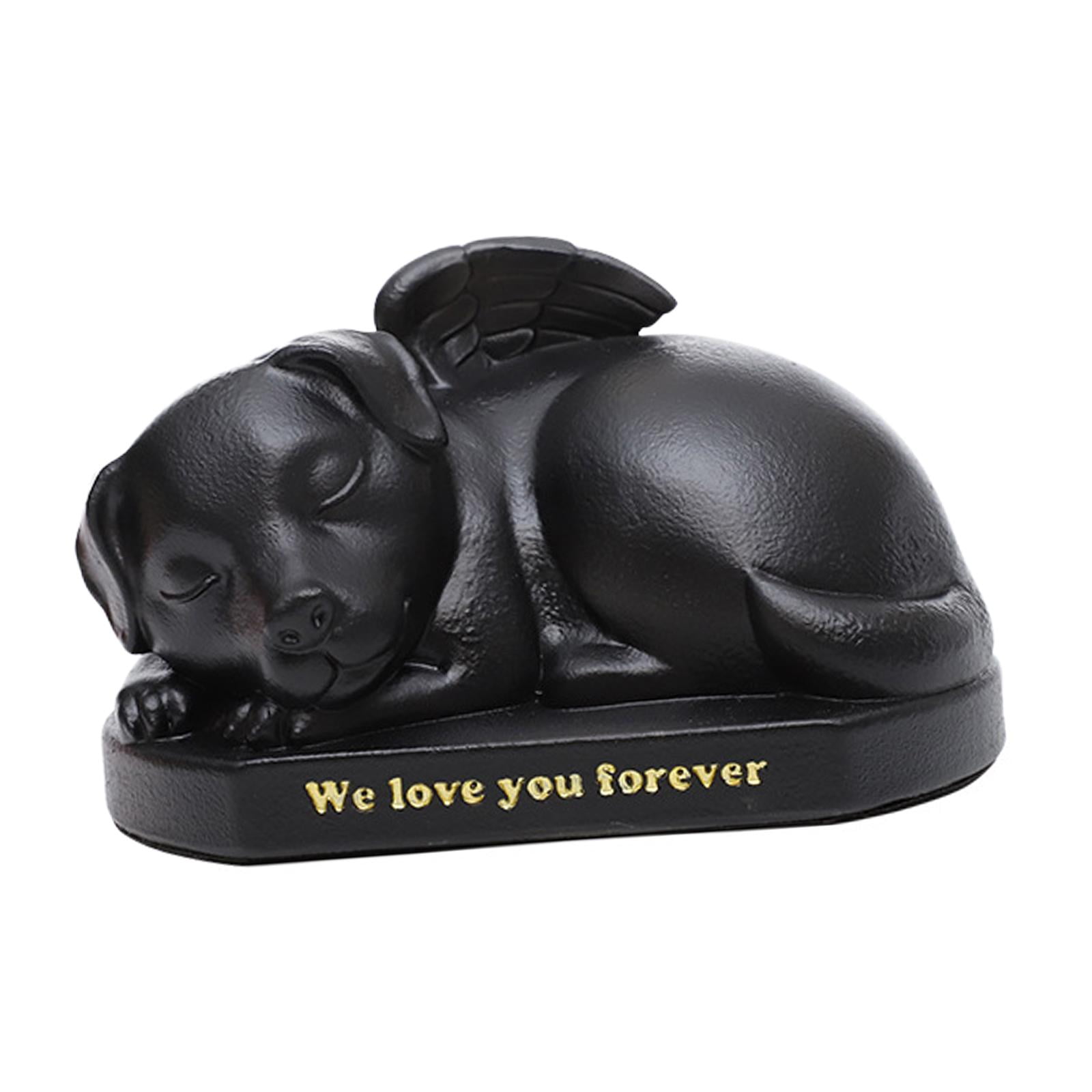 Pet Urns Cremation Memorial Urn Funeral Small Animal Pet Supplies Casket Sleeping in Angel Wing Statue Memory for Living Room for Dog