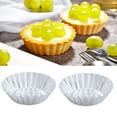 thumbnail image 2 of 24 Pcs Moules à Tartelettes en Alliage d'Aluminium Antiadhésifs Ondulation Réutilisables en Forme de Fleur Cupcake Muffin Moule de Cuisson Moules à Tartelettes, 2 of 8