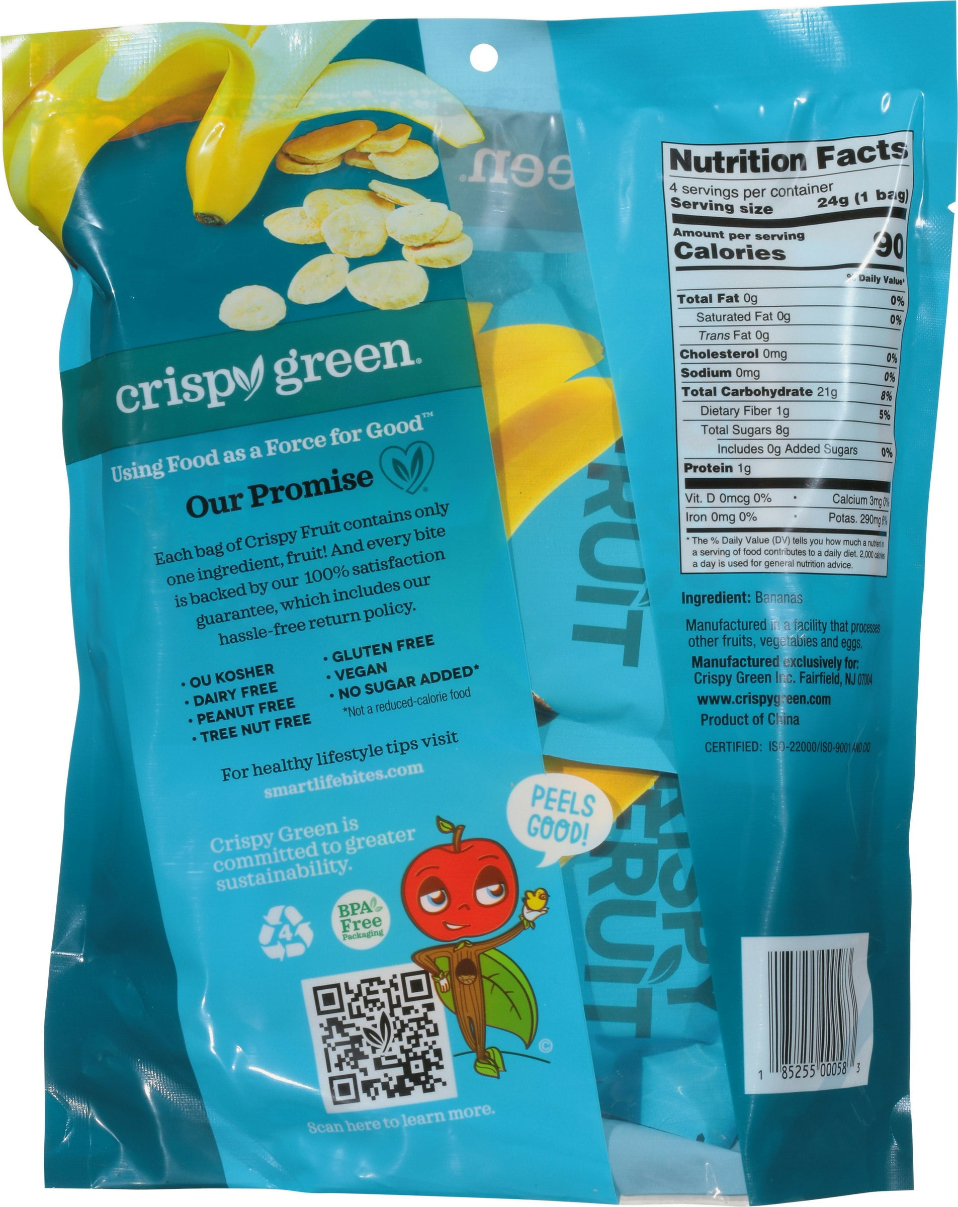 CRISPY GREEN BANANA DRIED 3.39 OZ - Pack of 8