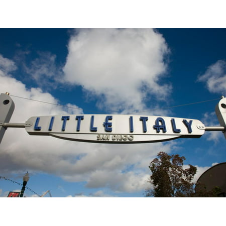 Low Angle View of a Signboard, India Street, Little Italy, San Diego, California, USA Print Wall