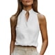 thumbnail image 3 of TaTaai Women’s Casual V Neck Sleeveless Blouse Loose Fit Solid Color Linen Feel Tank Tops Printless Cami Soft Polyester Office Summer Wear Gift, 3 of 9