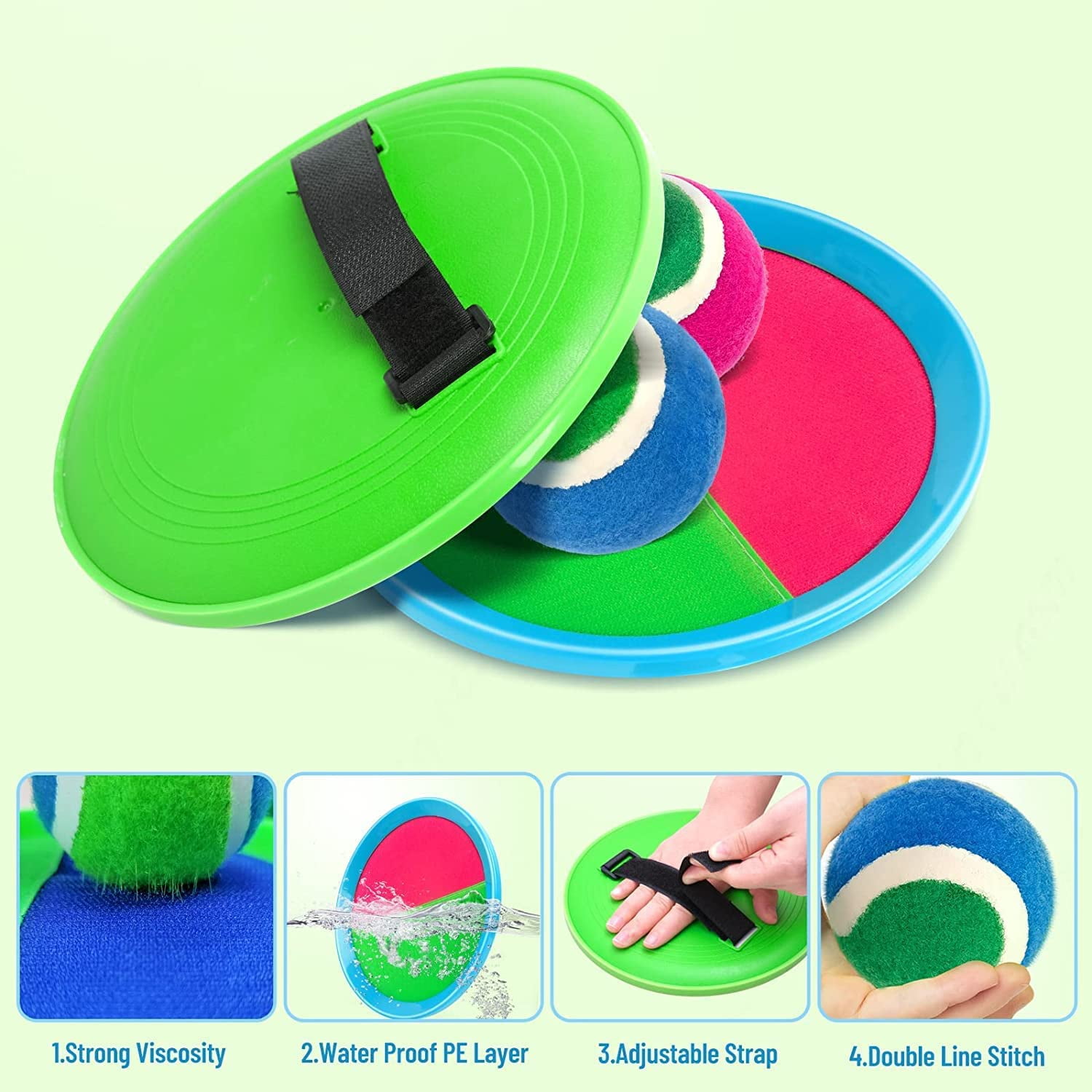 Homotte Toss Game Set for Kids Age 3 4 5 6 7 8+, Toss and Catch Game Toys, Outdoor Playground