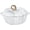 White, variant on Flavehc Pumpkin Dutch Oven Pot with Lid 3.8 qt Pumpkin Cast Iron Dutch Oven for Bread Baking Orange Enameled Cast Iron Dutch Oven with Handels