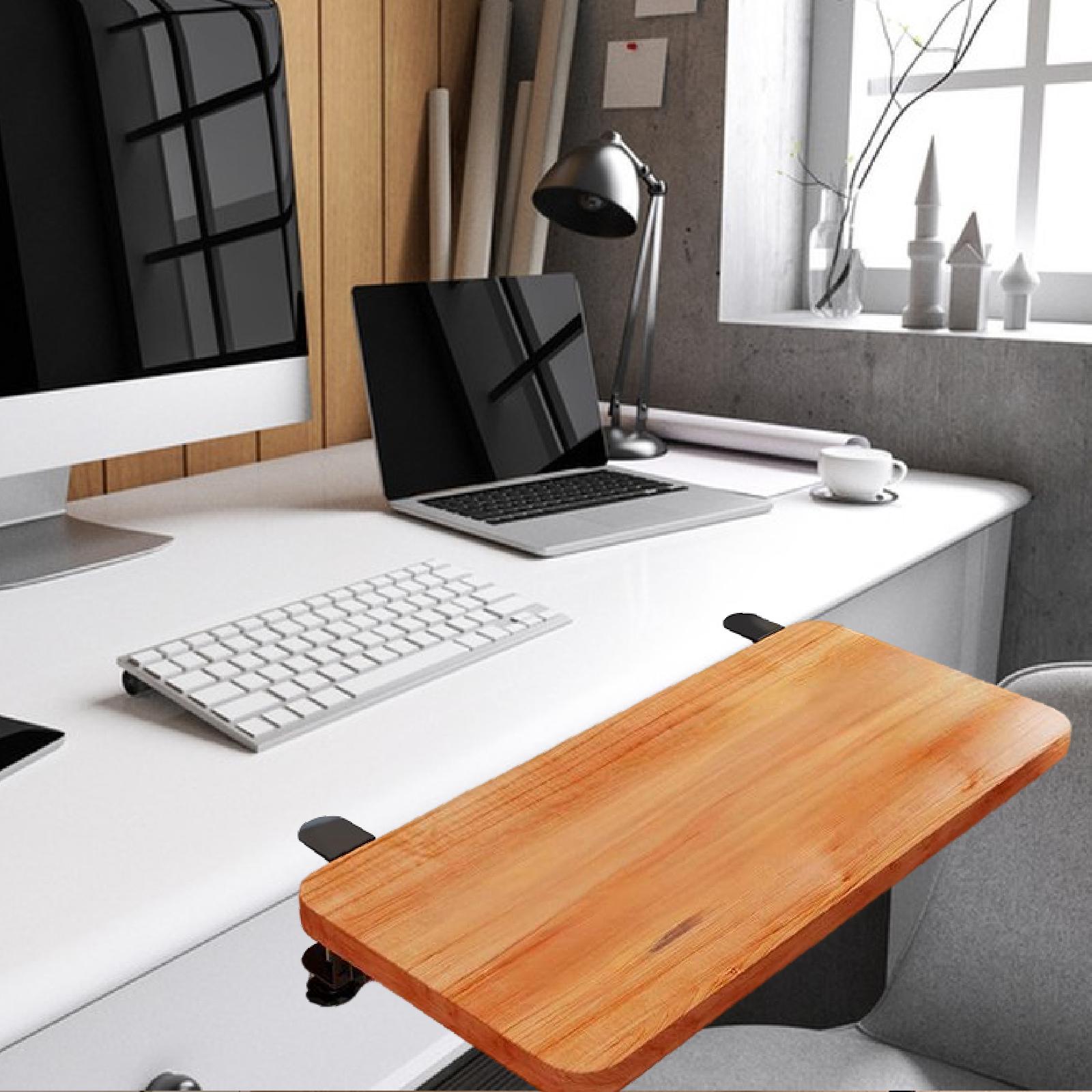CoudarTitie Desk Extender Board Desk Extender Tray Adults Accessories Arm Rest Expansion Brown