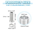 thumbnail image 2 of Uxcell M10x30mm Hex Bolts and Nuts Kit, 10 Set Fine Thread Hollow Screws Assortment Hexagon Head, 2 of 5