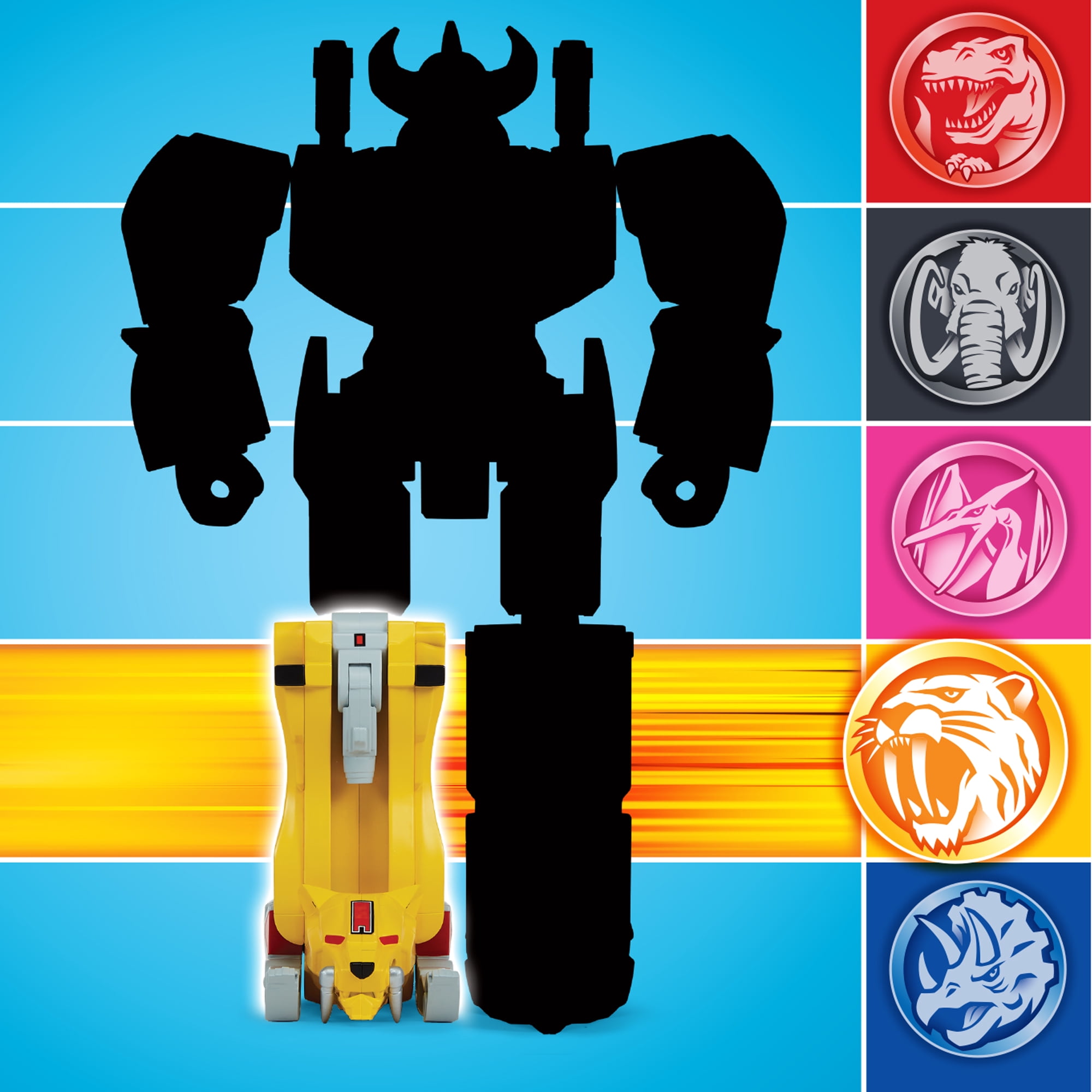 Mighty Morphin Power Rangers: Re-Ignition - Sabertooth Tiger Combinable Dinozord for kids 4+ by Playmates Toys