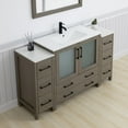 thumbnail image 4 of Vanity Art 60" Single Sink Freestanding Bathroom Vanity Set with Ceramic Top and Mirror, 4 of 9