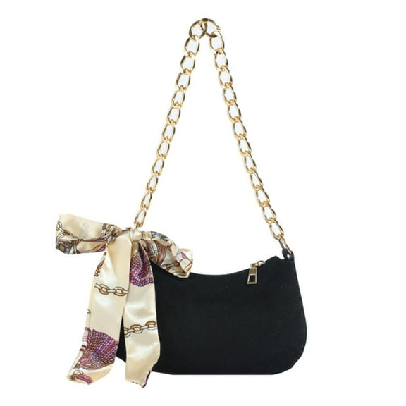 FENOHREFE Women Bag Fashion Crossbody Bag Gold Chain Shoulder Bag Top Handle Handbag Purse Shopping Bag PU Leather Armpit Bag