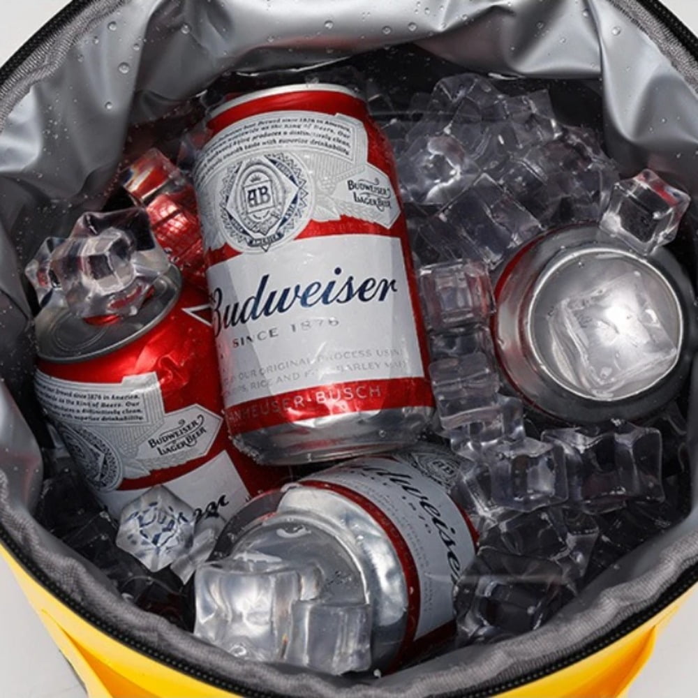 Durable Round Insulated Cooler Bag Perfect for Outdoor Camping Fishing and Picnic Activities
