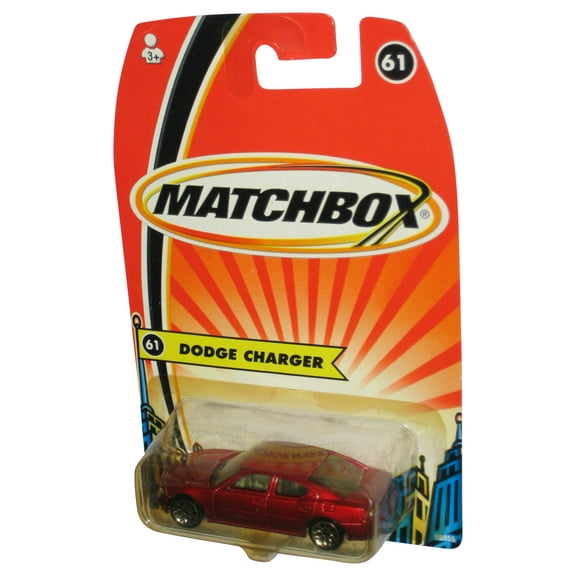 Matchbox Dodge Charger (2005) Mattel Red Toy Car #61