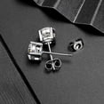 thumbnail image 7 of Leander Titanium Stud Earrings Set Hypoallergenic Cubic Zirconia Round Surgical Stainless Steel 4 Prong Stud Earring Jewelry for Women Men, 7 of 7