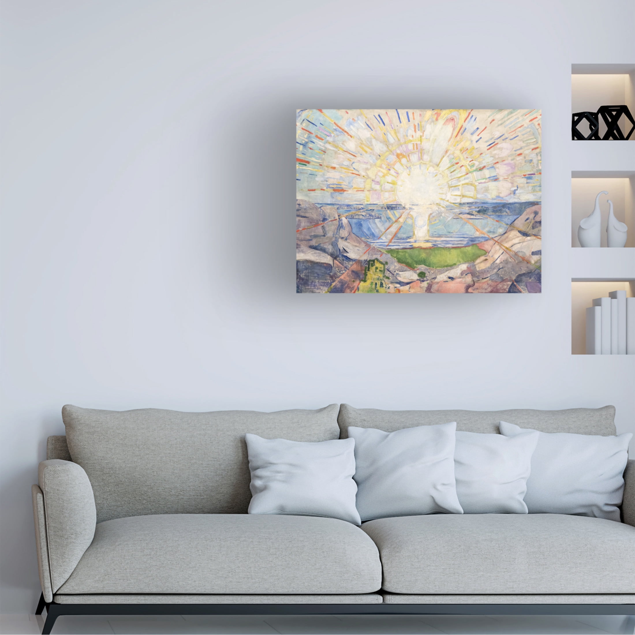 Trademark Fine Art Edvard Munch Munch Colorful Landscapes IV Canvas Wall Art