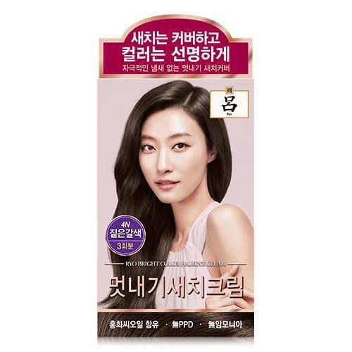 Ryo Uachae Bright Color Hair Dye Cream (4N- Dark Brown)