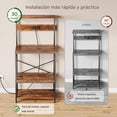 thumbnail image 4 of Zocalo Estante de Cocina con 2 TOMACORRIENTES | 4 Niveles Ajustables | Soporta Microondas, 40x60x133 cm, 4 of 8