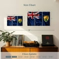 thumbnail image 3 of Elephant Stock Satin Turks And Caicos Flag Wall Art - Horizontal Multi Panel Canvas - Living Room Wall Decor - Flags Multi Panel - Blue And Red Decor - 23" x 14", 3 of 4