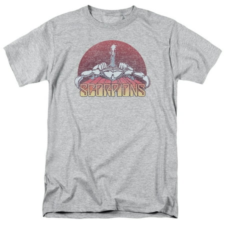 - Scorpions 80s Hair Metal Rock Band Color Logo Distressed Adult T-Shirt Tee