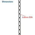 thumbnail image 3 of Aspen Creative 21106-81,Steel 10 Feet Heavy Duty Chain for Hanging Up Maximum Weight 50 Pounds-Lighting Fixture/Swag Light/Plant in Oil Rubbed Bronze.9 Gauge., 3 of 5