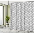 thumbnail image 4 of Ambesonne Floral Shower Curtain, Monochrome Protea Flowers, 69"Wx84"L, Charcoal Grey and White, 4 of 4