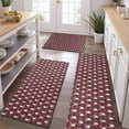 thumbnail image 2 of Red Bigfoot and Heart Pattern Kitchen Rugs Sets Of 3,Kitchen Runner Rugs Non Skid Washable,Decorative Kitchen Floor Mats for Kitchen,Sink,Laundry,17"x30"+ 17"x47" + 17"x59", 2 of 6