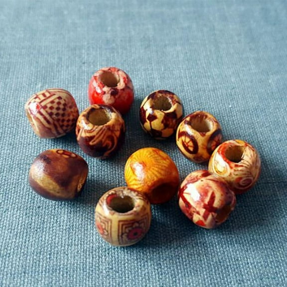 BETTERLIFE 100pcs Wooden Beads Large Hole Mixed For Macrame Jewelry Hot Lot Making Y5 G2C1