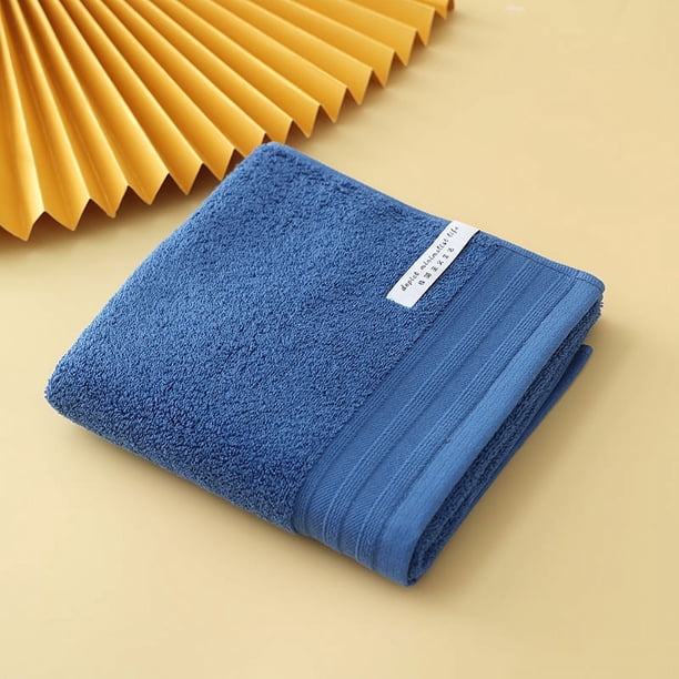 Zhuge Toallas de algodón extragrandes de color liso, 6 unidades, suaves y muy absorbentes, ideales para ducha, piscina, spa y gimnasio. Uso diario: 15,75 x 31,5 pulgadas (azul).