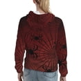 thumbnail image 7 of Honeii Spiders On A Web Pattern Womens Oversized Hoodies Long Sleeve Sweatshirts Pullover Fall Outfits with Pocket-Medium, 7 of 7