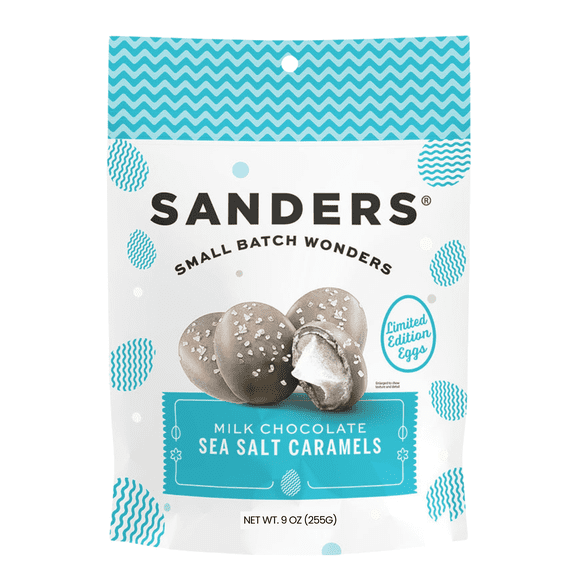 Sanders Milk Chocolate Sea Salt Caramel Eggs – Limited Edition 9 OZ