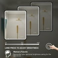 thumbnail image 6 of FTOTI 24x32 inch LED Bathroom Mirror - Anti-Fog, Dimmable, Black Metal Frame, Wall Mounted Vanity Mirror with Lights, 6 of 8