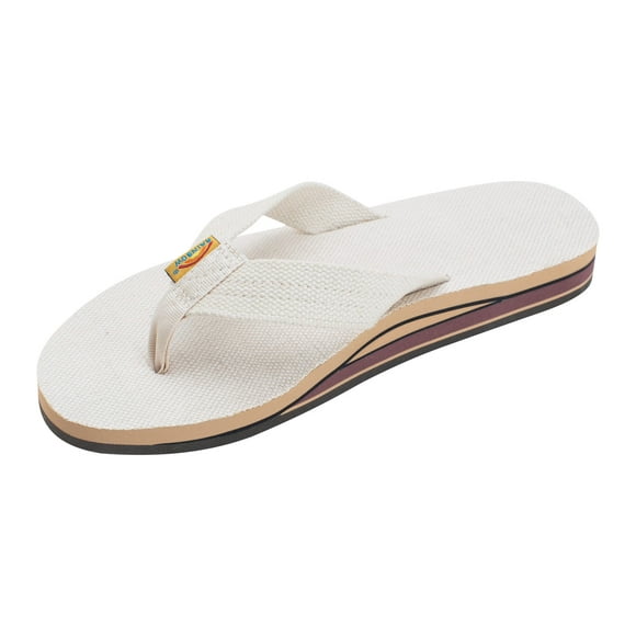 Rainbow Sandals Men's Double Layer Arch Hemp, Natural Hemp, Men's Large / 9.5-10.5 D(M) US