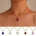 thumbnail image 2 of Vintage Zircon Water Drop Collarbone Necklace - Retro Rhinestone Clavicle Chain for Women, Luxury Party Jewelry, 2 of 3