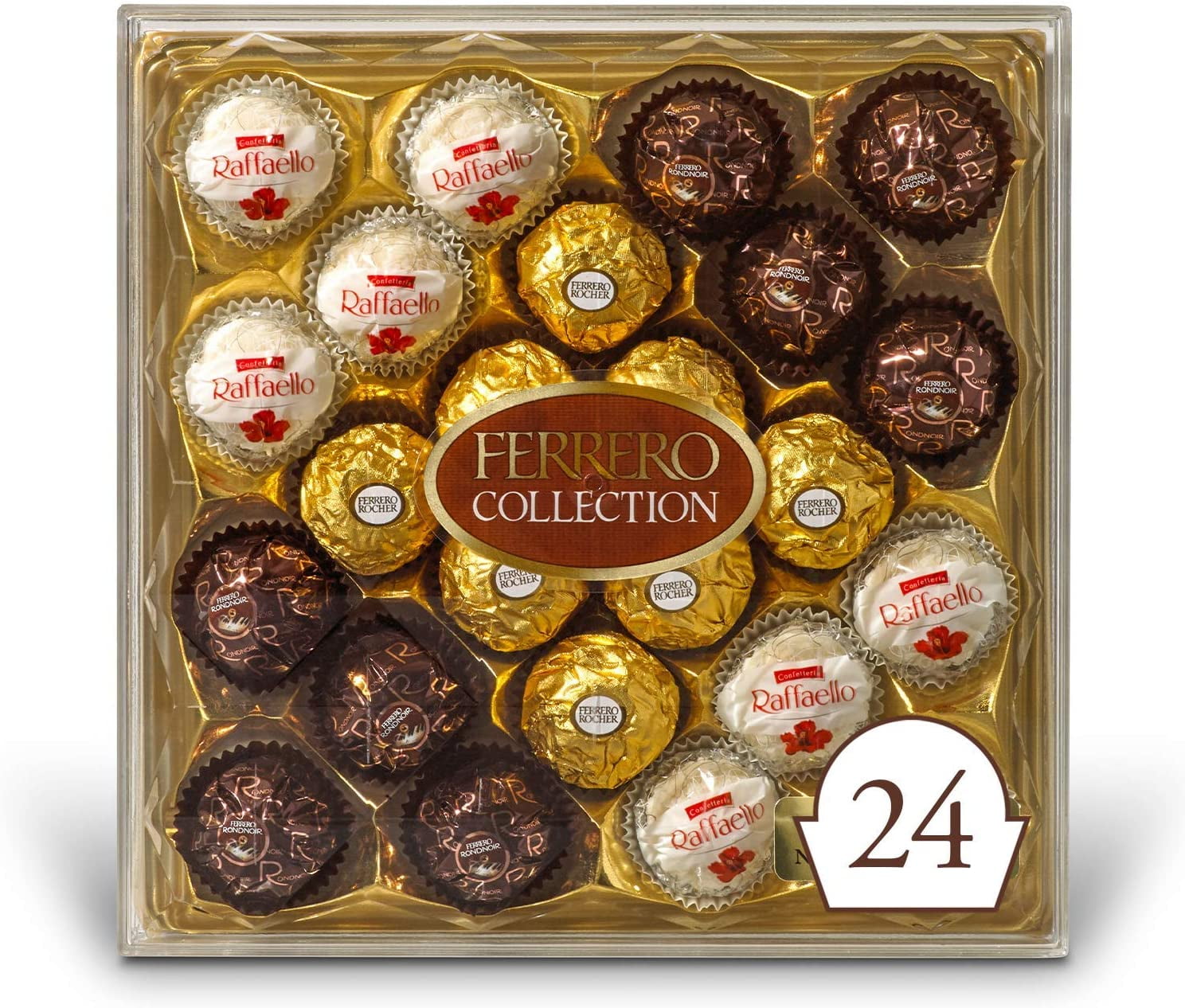 Ferrero Rocher Fine Hazelnut Milk Chocolate and Coconut Candies, 48 Count, Assorted Chocolate Candy Collection Gift Box