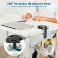 thumbnail image 6 of KDD Desk Cup Holder with Headphone Hanger, Rotatable Headphone Holder & Cord Organizer, Cup Holder Universal Suitable for Home, Office, 6 of 9