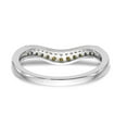 thumbnail image 5 of 14K White Gold Ring Band Wedding Diamond Round Yellow &, 5 of 7