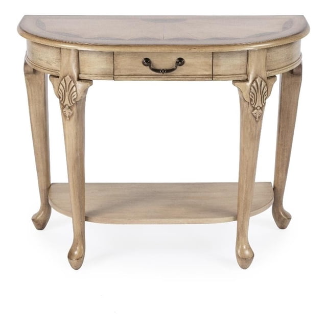 Butler Specialty Table de Console en Bois de 36 Po Demilune en Beige Antique