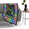 thumbnail image 6 of Softball Gifts for Girls, Softball Blanket 50''''x40'''', Girls Softball Gifts, Birthday Softball Gifts for Teen Girls Blanket Soft Cozy Flannel Throw Blanket Gifts for Sport Lovers, 6 of 6