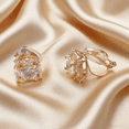 thumbnail image 5 of Yoursfs Gold Rhinestone Clip on Earrings for Women Non Pierced Ears Sparkly Square CZ Crystal Earrings Gold Plated Jewelry Gifts, 5 of 6