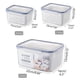 thumbnail image 3 of Contenedores para almacenar productos frescos, organizador de drenaje para refrigerador, contenedores grandes con tapa y colador, diseño de plástico transparente, para cocina, conservación de aliment, 3 of 9